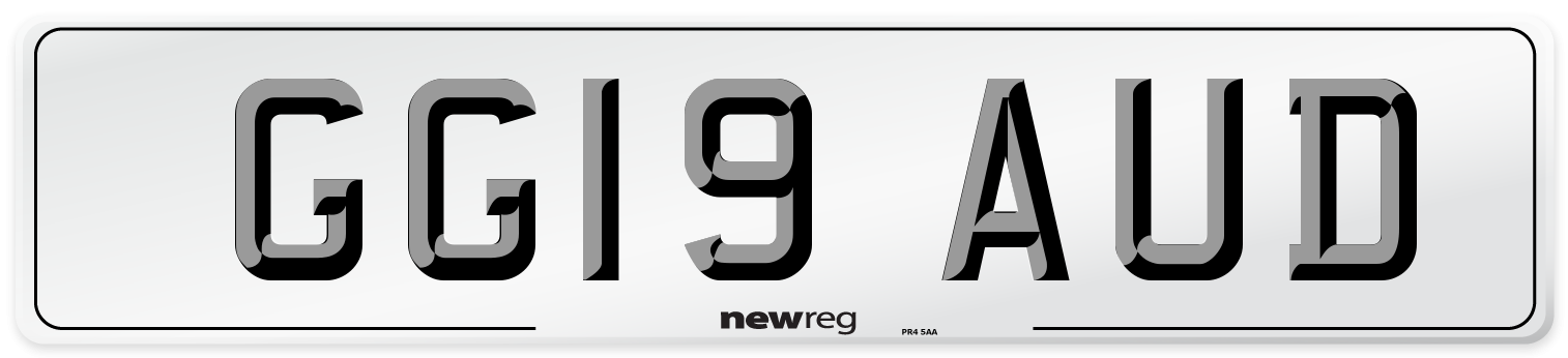 GG19 AUD Number Plate from New Reg